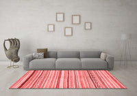 Machine Washable Abstract Red Modern Rug, wshabs2291red