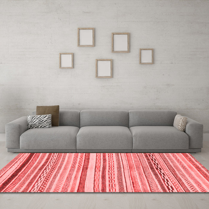 Modern Red Washable Rugs
