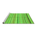 Sideview of Machine Washable Abstract Green Modern Area Rugs, wshabs2291grn