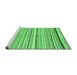 Sideview of Machine Washable Abstract Emerald Green Modern Area Rugs, wshabs2291emgrn