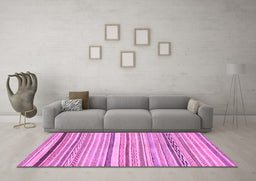 Machine Washable Abstract Purple Modern Area Rugs in a Living Room, wshabs2291pur