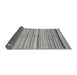 Sideview of Abstract Gray Modern Rug, abs2291gry