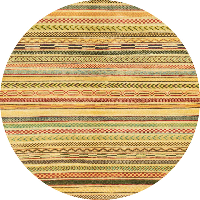Round Machine Washable Abstract Sedona Brown Rug, wshabs2291
