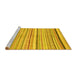 Sideview of Machine Washable Abstract Yellow Modern Rug, wshabs2291yw