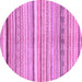 Round Abstract Purple Modern Rug, abs2291pur