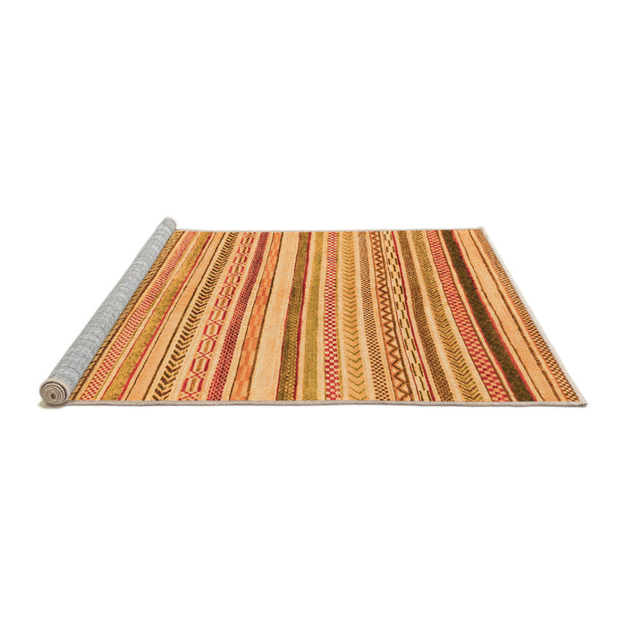 Sideview of Machine Washable Abstract Orange Modern Area Rugs, wshabs2291org