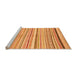 Sideview of Machine Washable Abstract Orange Modern Area Rugs, wshabs2291org