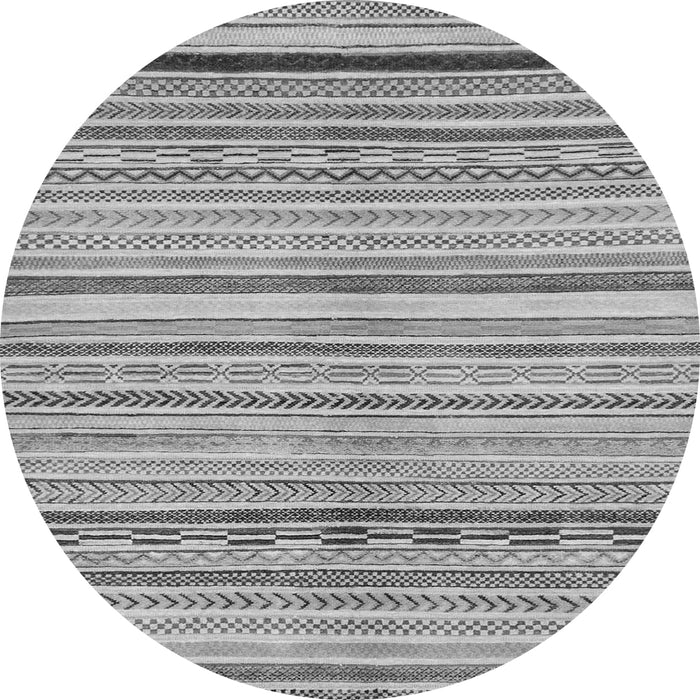 Round Abstract Gray Modern Rug, abs2291gry