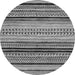 Round Abstract Gray Modern Rug, abs2292gry