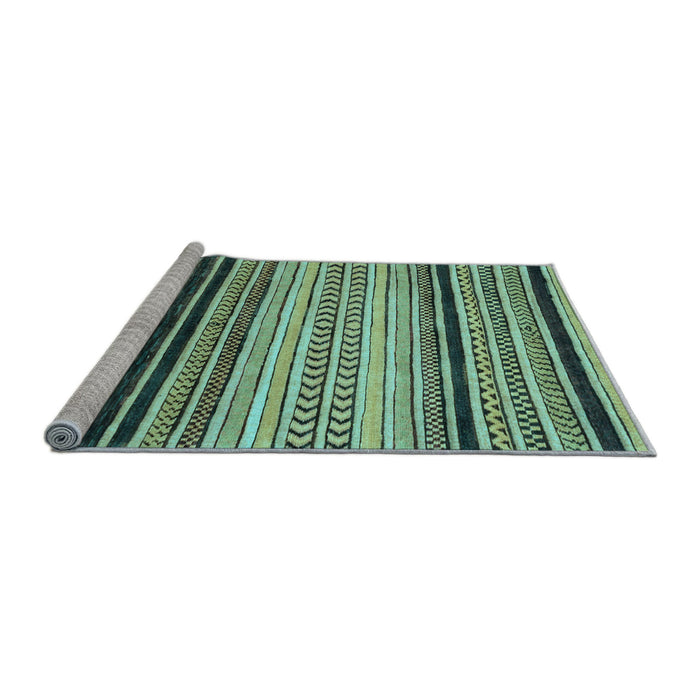 Sideview of Machine Washable Abstract Light Blue Modern Rug, wshabs2292lblu