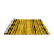 Sideview of Machine Washable Abstract Yellow Modern Rug, wshabs2292yw