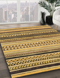 Abstract Saddle Brown Modern Rug, abs2292