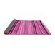 Sideview of Abstract Pink Modern Rug, abs2292pnk