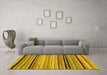 Machine Washable Abstract Yellow Modern Rug in a Living Room, wshabs2292yw