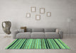 Machine Washable Abstract Turquoise Modern Area Rugs in a Living Room,, wshabs2292turq