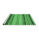 Sideview of Machine Washable Abstract Emerald Green Modern Area Rugs, wshabs2292emgrn