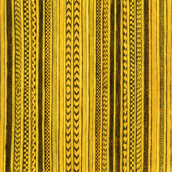 Square Abstract Yellow Modern Rug, abs2292yw