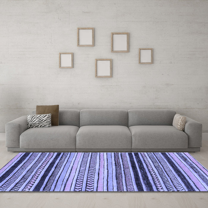 Machine Washable Abstract Blue Modern Rug in a Living Room, wshabs2292blu