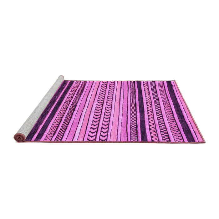 Sideview of Machine Washable Abstract Purple Modern Area Rugs, wshabs2292pur