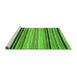 Sideview of Machine Washable Abstract Green Modern Area Rugs, wshabs2292grn