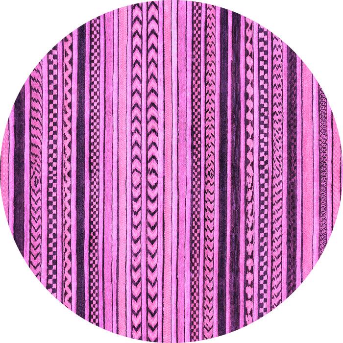 Round Abstract Purple Modern Rug, abs2292pur