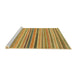 Sideview of Machine Washable Abstract Saffron Yellow Rug, wshabs2293