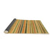 Sideview of Abstract Saffron Yellow Modern Rug, abs2293