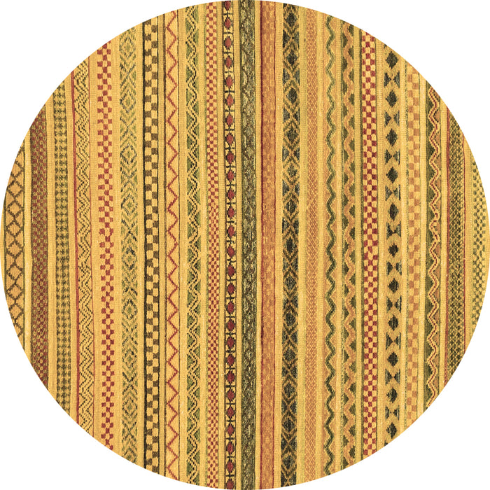 Round Abstract Brown Modern Rug, abs2293brn