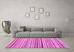 Machine Washable Abstract Purple Modern Area Rugs in a Living Room, wshabs2293pur