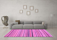 Machine Washable Abstract Purple Modern Rug, wshabs2293pur