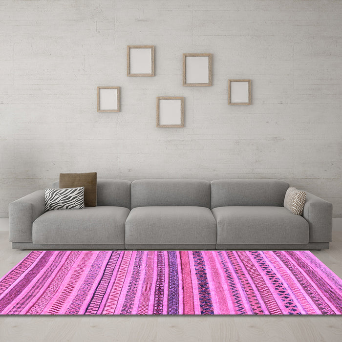 Machine Washable Abstract Purple Modern Area Rugs in a Living Room, wshabs2293pur