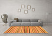 Machine Washable Abstract Orange Modern Area Rugs in a Living Room, wshabs2293org