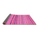 Sideview of Abstract Pink Modern Rug, abs2293pnk