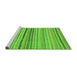 Sideview of Machine Washable Abstract Green Modern Area Rugs, wshabs2293grn