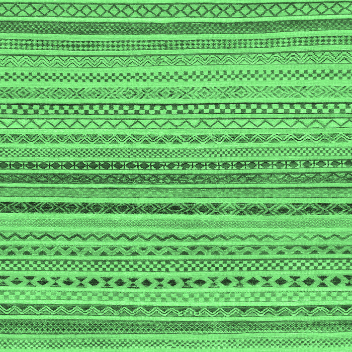 Square Abstract Emerald Green Modern Rug, abs2293emgrn