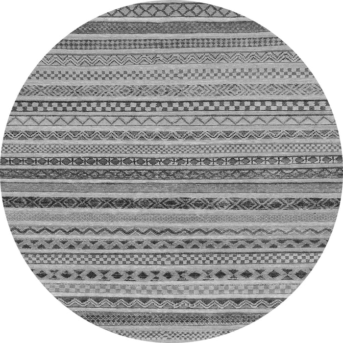 Round Abstract Gray Modern Rug, abs2293gry