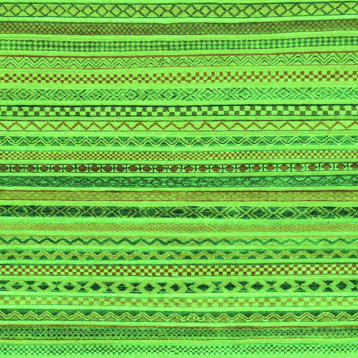 Square Machine Washable Abstract Green Modern Area Rugs, wshabs2293grn