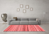 Machine Washable Abstract Red Modern Rug, wshabs2293red