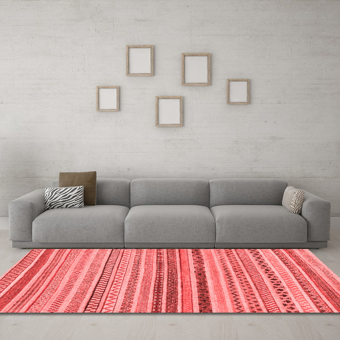 Modern Red Washable Rugs