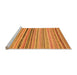 Sideview of Machine Washable Abstract Orange Modern Area Rugs, wshabs2293org