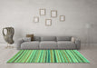 Machine Washable Abstract Turquoise Modern Area Rugs in a Living Room,, wshabs2293turq