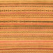 Square Machine Washable Abstract Orange Modern Area Rugs, wshabs2293org