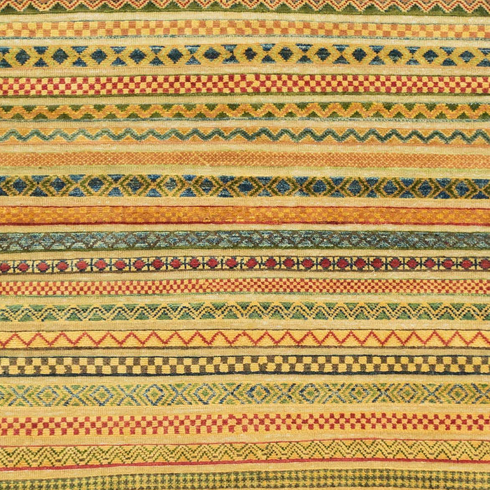 Machine Washable Abstract Saffron Yellow Rug, wshabs2293