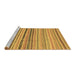 Sideview of Machine Washable Abstract Brown Modern Rug, wshabs2293brn