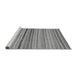 Sideview of Machine Washable Abstract Gray Modern Rug, wshabs2293gry