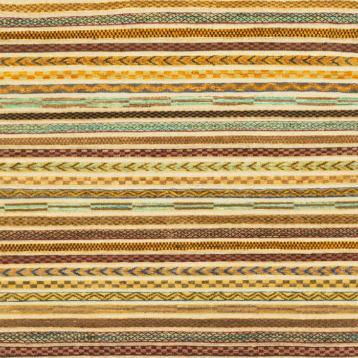 Square Abstract Chrome Gold Yellow Modern Rug, abs2294