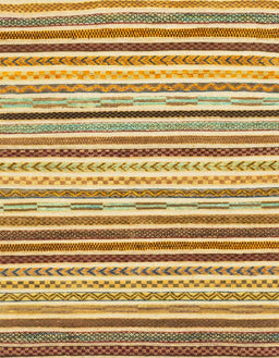 Machine Washable Abstract Chrome Gold Yellow Rug, wshabs2294