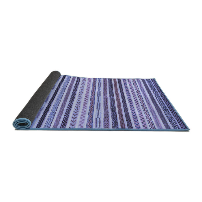 Sideview of Abstract Blue Modern Rug, abs2294blu