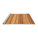 Sideview of Machine Washable Abstract Orange Modern Area Rugs, wshabs2294org