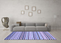 Machine Washable Abstract Blue Modern Rug, wshabs2294blu